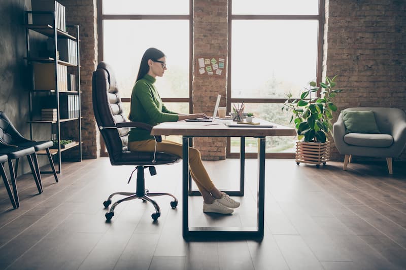 Woman working with laptop